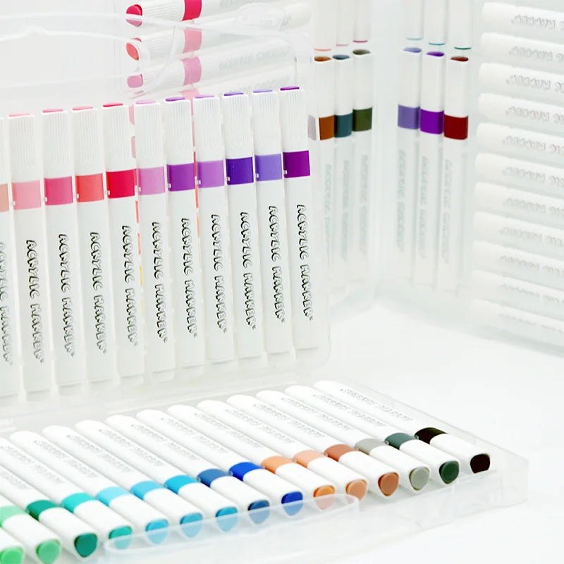 Acrylic Triangle Pole Art Marker Good Hand-Feeling Texture Set for Drawing Usage 12/24/36/48/60/80/120 pcs sets Acrylic Marker
