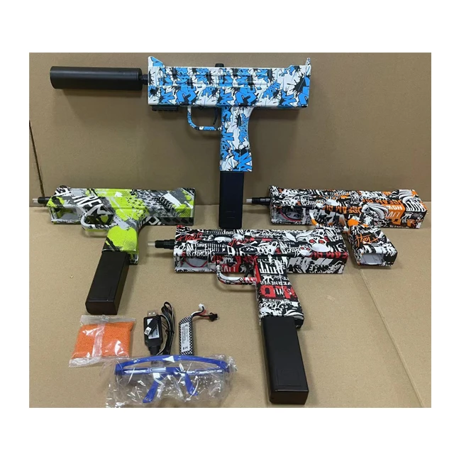 2022 Yoou Gel Gun Rechargeable Electric MAC10 UZI Water Gel Ball Blaster colorful Gel Blaster Beads