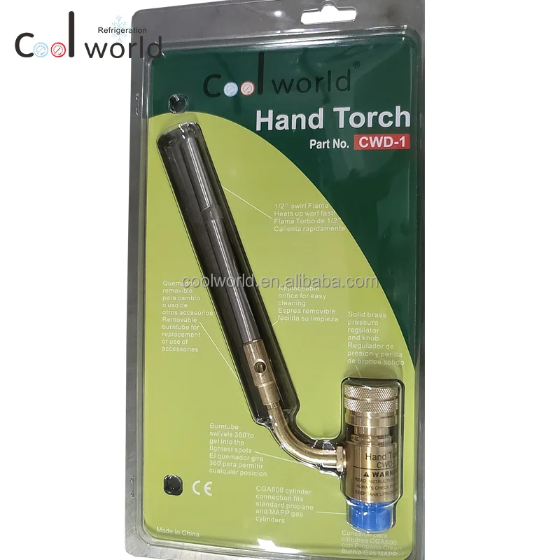 Новый дизайн MAPP газа ручной фонарь CWD-1 латунь одинарная труба сварочная горелка