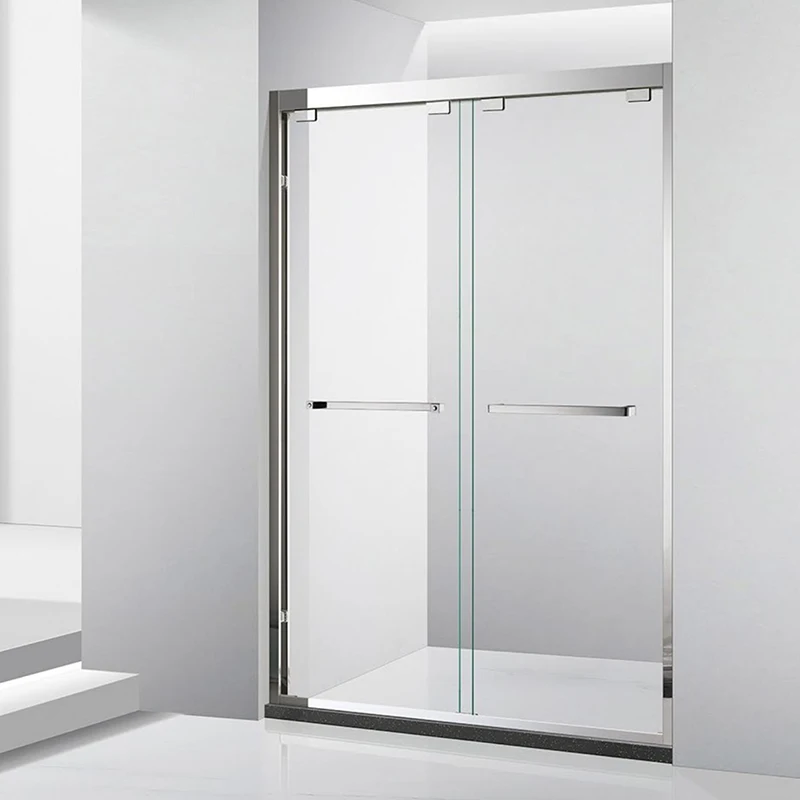Custom Size Hotel Bathroom Shower Enclosure Sliding Double Door Pivot Hinge Triple Frame Black Shower Glass Door