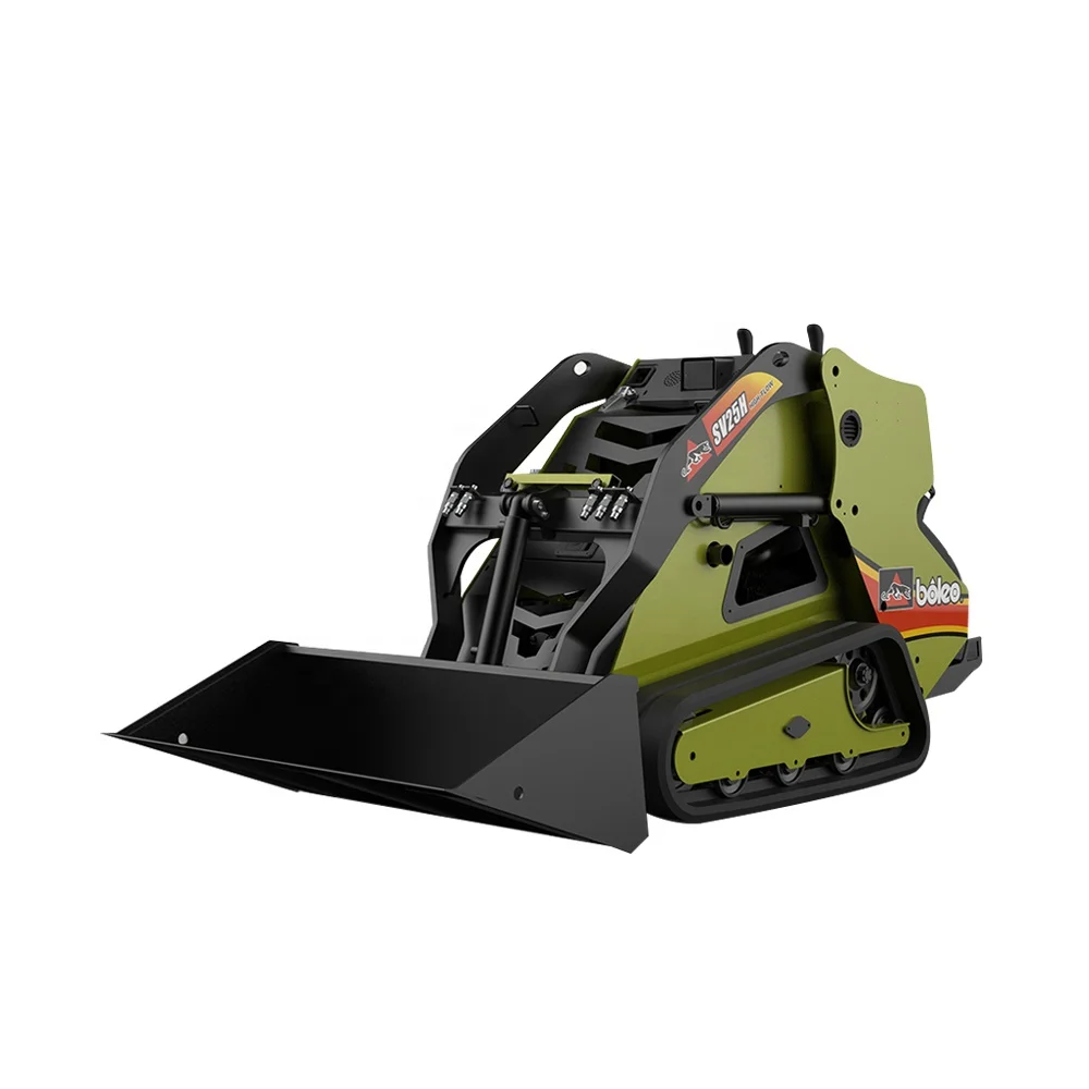 Mini Tracked Loaders Skid Loader 25hp 30hp 40hp 50hp Small Skid Steer Mini Tracked Skid Steer Loaders comes with Harley Rake