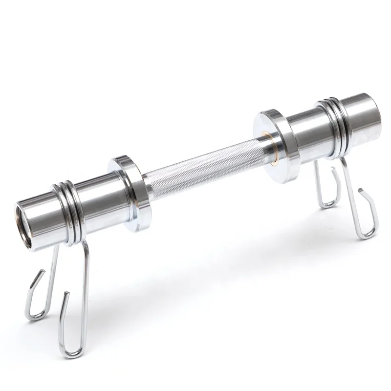 High Quality Gym Fitness Training 2 Inch Sleeve 25/28/30mm Handle Diameter Chrome Short Barbell Bar Dumbbell Handle