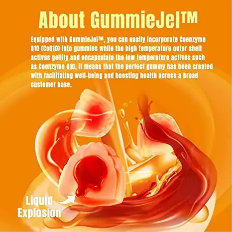 Orange Flavor COQ10 Gummies With Omega 3 Vitamin B3 Zinc Antioxidant Candy Nutritional Supplement For Cellular Energy