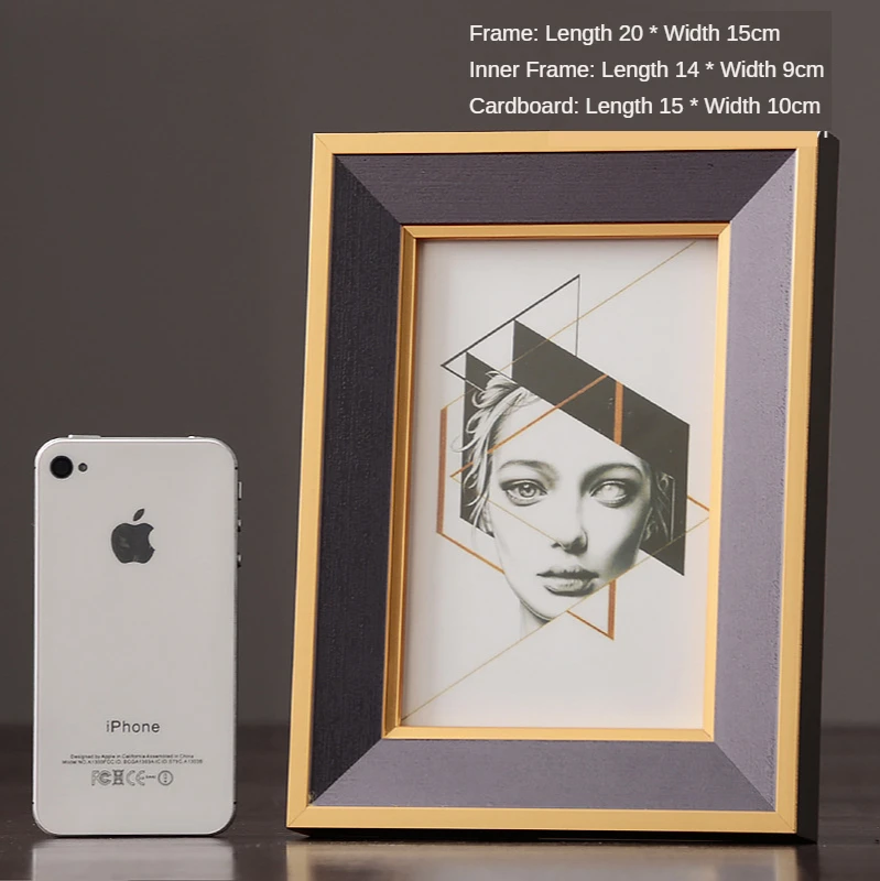 
Light luxury European art solid wood photo frame decoration creative home decoration desktop picture frame decoration 