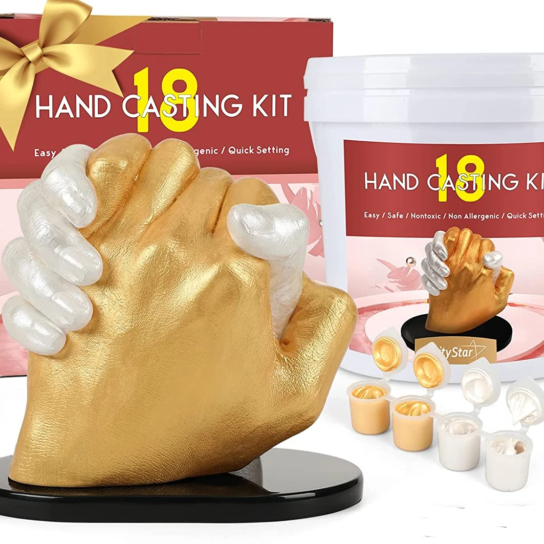 Perfect  Kraft  Hand Casting Kit Couples & Keepsake Hand Mold kit Couples for Holiday Activities, Molding Kits for Adults,