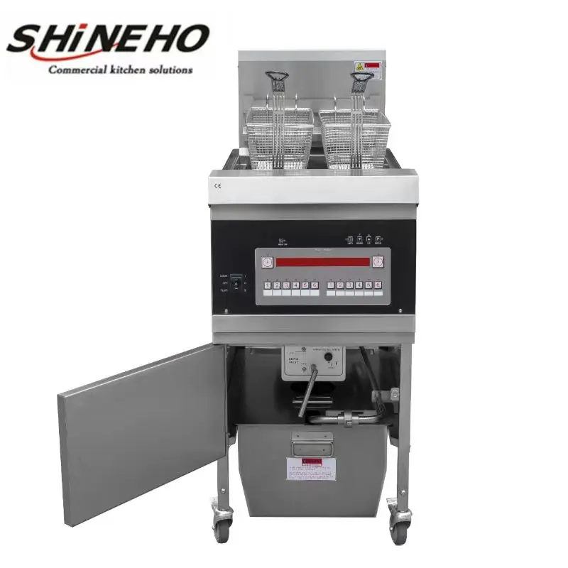 Shineho Factory Direct Sale  Fully Automated Best-selling  fast food fry kfc stainless steel potato deep fryer