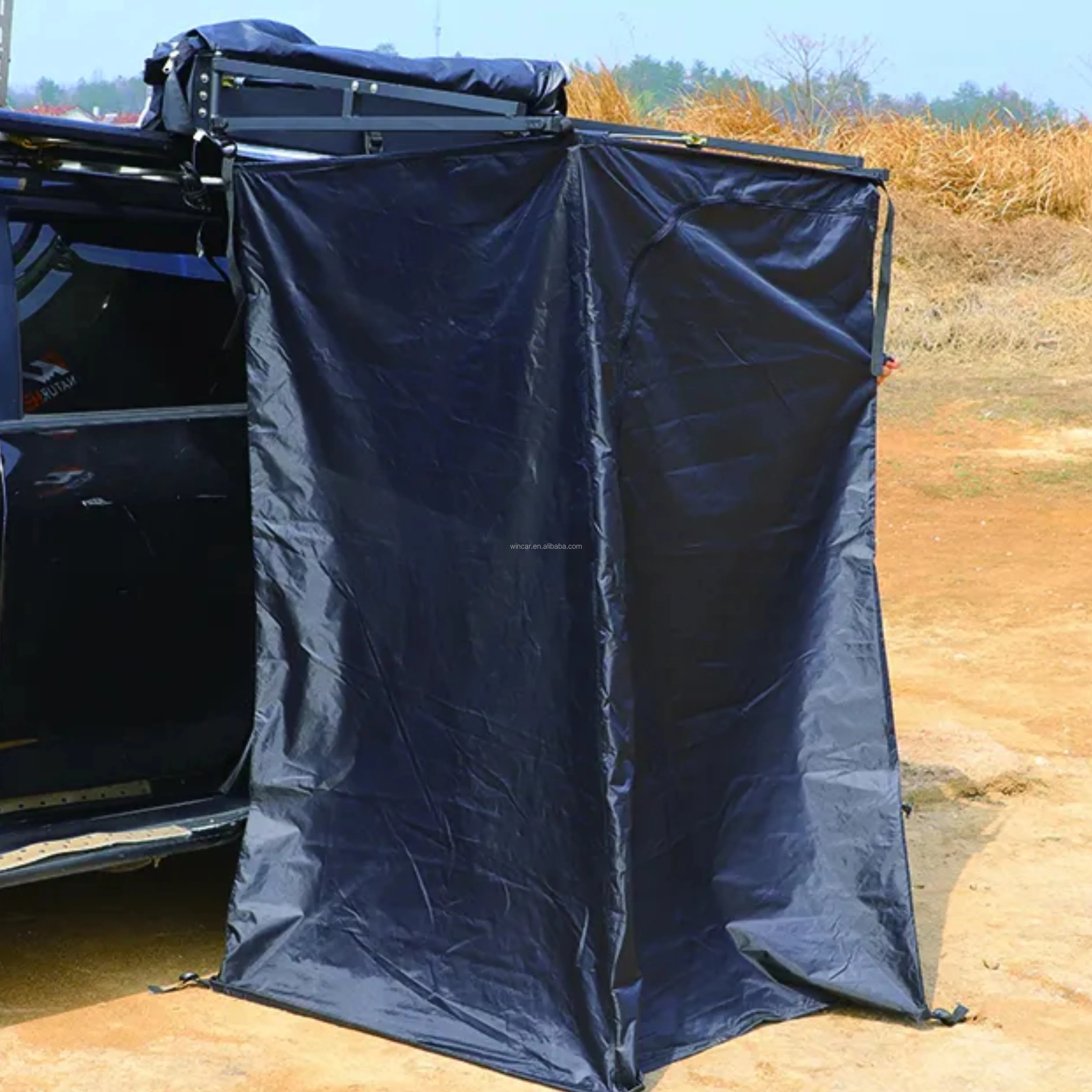 4x4 Camping accessories Shower Changing Room Toilet Bathing Tent Privacy  Car Side Shower Awning Tent With LED Strip Light