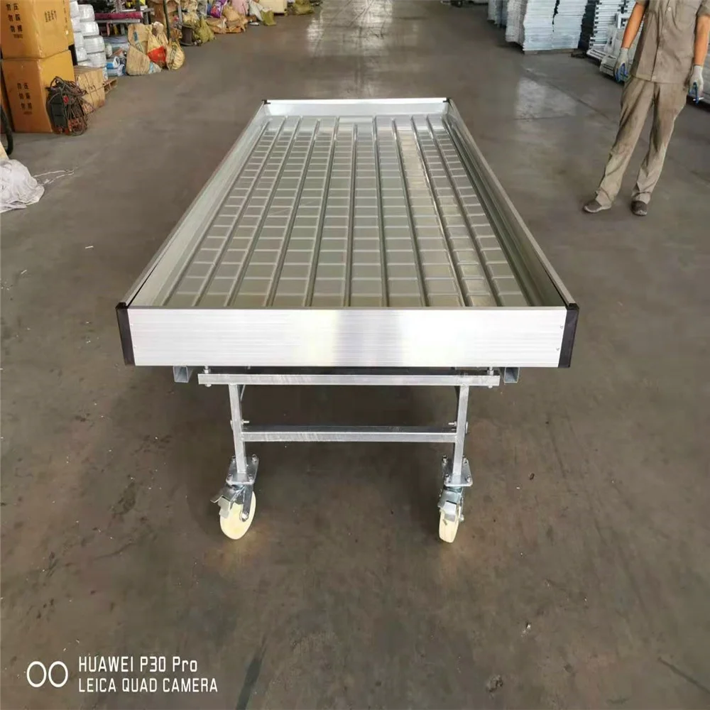 
greenhouse table planting automatic transportable table seed rolling tables for garden 