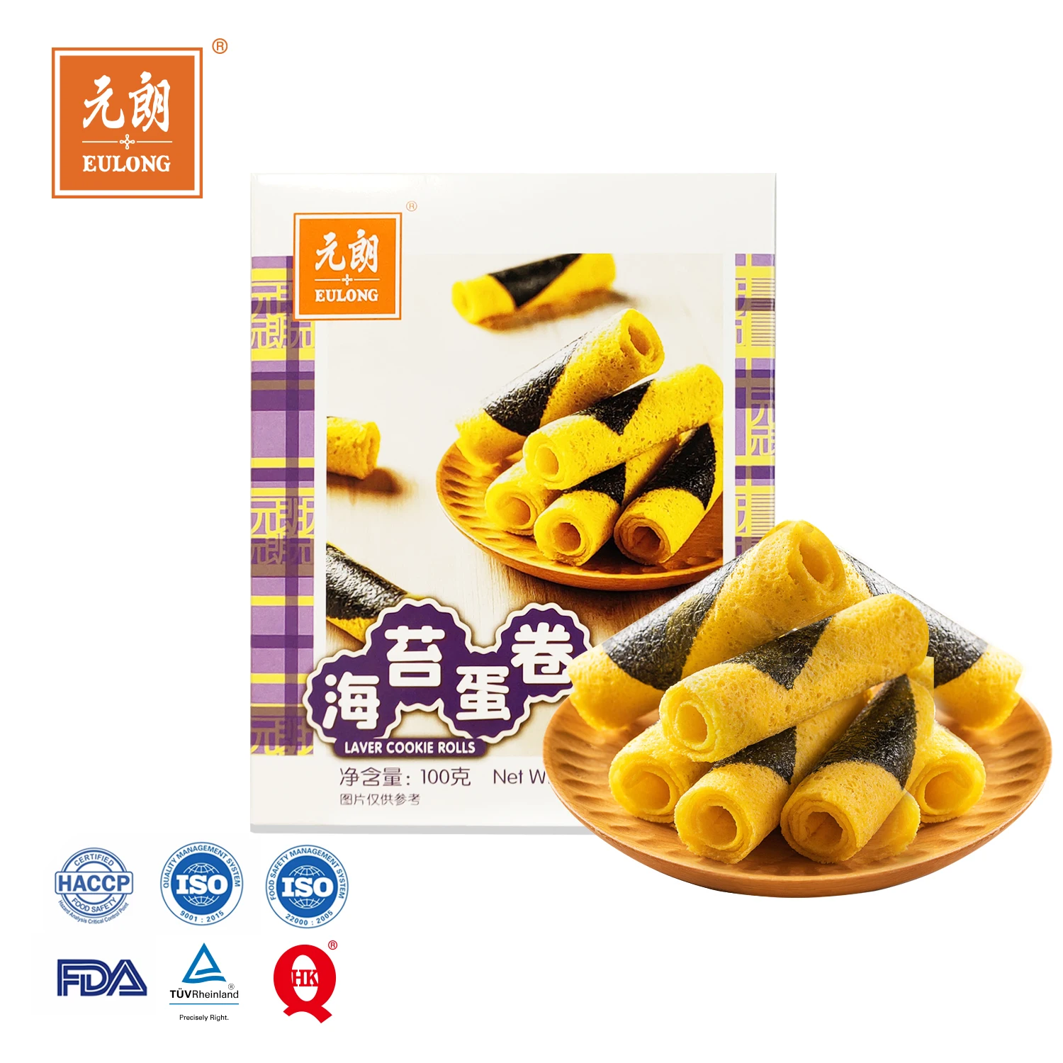 Высококачественная подарочная закуска, 100 г, маленькое печенье с пальцами, вкус морских водорослей, оптовая продажа хрустящих рулонов печенья