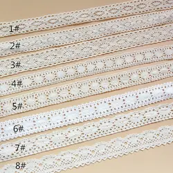 2.5cm Textile Garments Accessories White Custom Decorative Rigid Crochet Cotton Antique Leaf Lace Cording