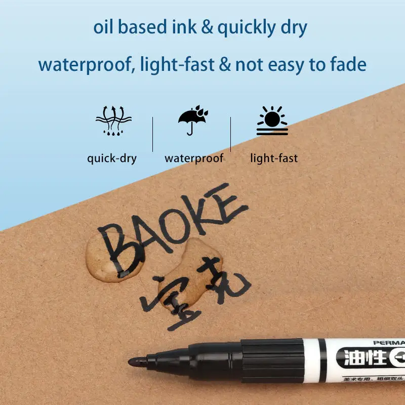 Children Art Marker Set Oil Based Double Headed Pen Permanent Painting Marker Pen