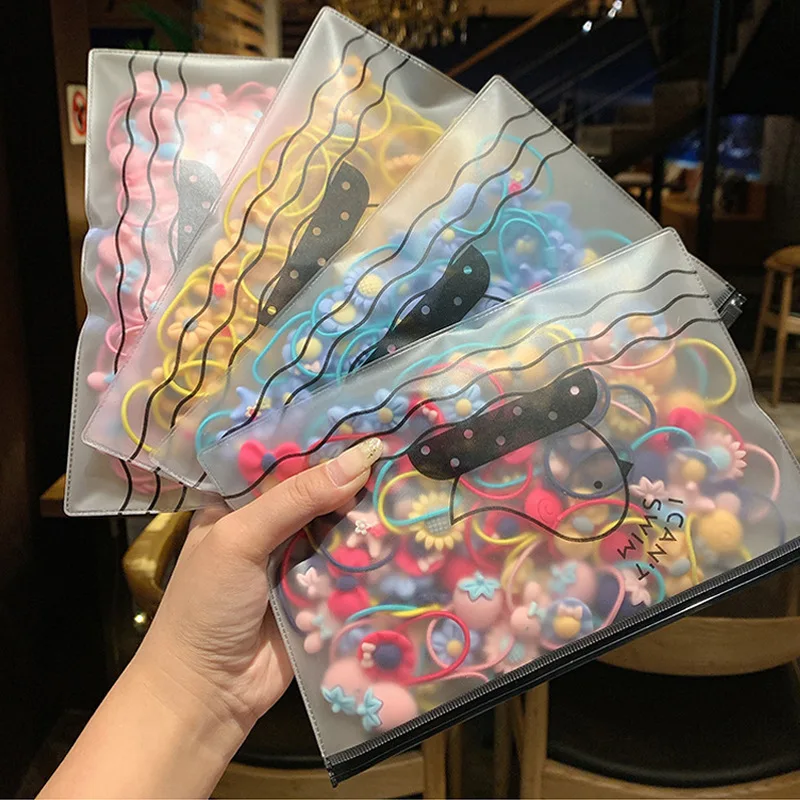 Комплекты детских аксессуаров для волос в Корейском стиле разноцветные резинки для волос ярких цветов