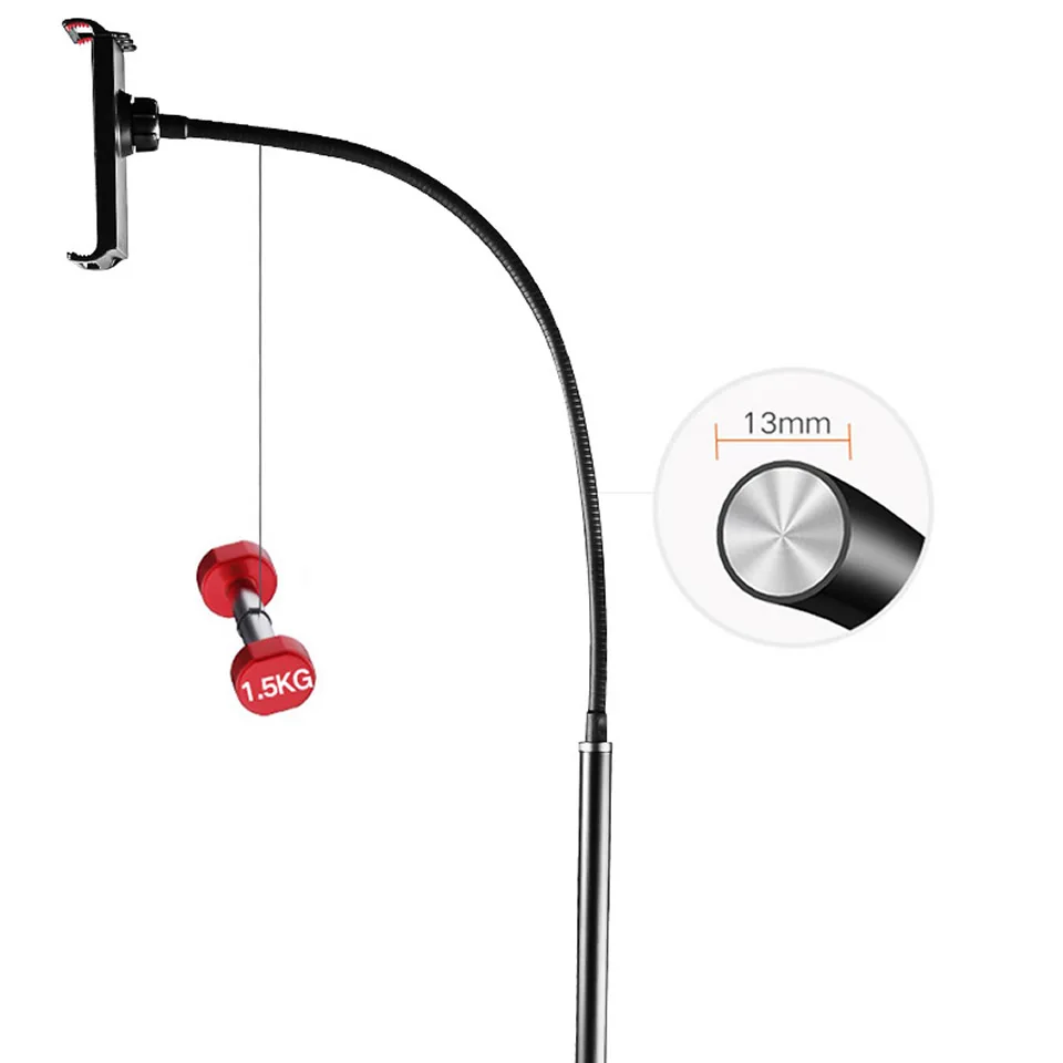 Long Arm Stand Lazy Neck Mobile Phone Tripod Stand Adjustable Metal Tube Phone Stand Floor Holder For Bed Sofa.jpg