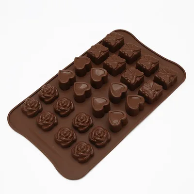 Food Grade Silicone Rose Heart Gift Box Chocolate Biscuits Cookies Mould