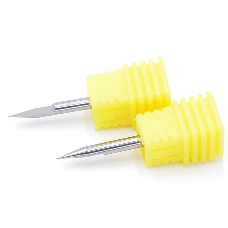 V Shape Engraving Bit Flat Bottom Tip 0.1-1.0mm PCB Engraving Bit 20-90 Degrees Carbide CNC Router Milling Cutter