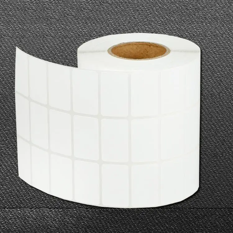 white barcode label paper Coated Customized Size Blank Self Adhesive Paper Direct Thermal Sticker