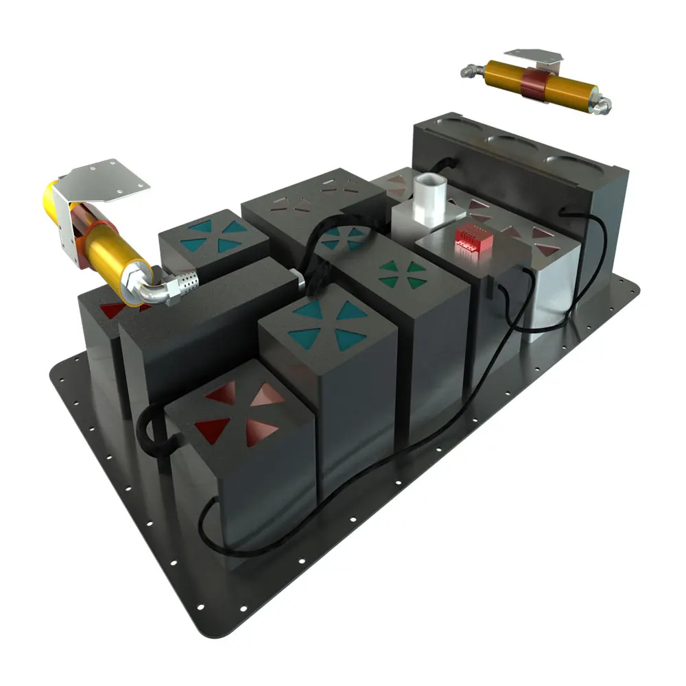 
Vehicle mounted battery compartment automatic gas cleaning fire extinguishing system 