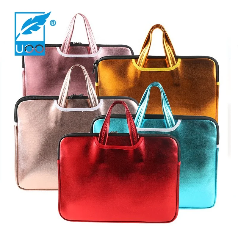 UOO New Fashion Durable Safe Waterproof Neoprene Laptop Case for Women with Zipper
