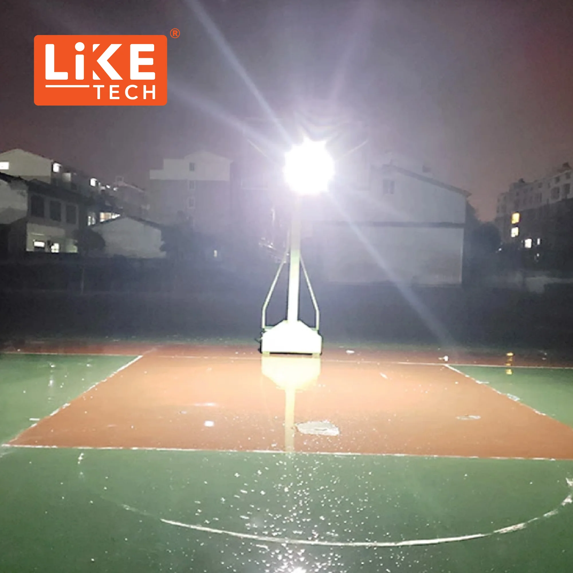 
LED Liketech Solar Column Street Lights 200W Epistar 5730 1W LED Chips 130LM/W Aluminium Housing 