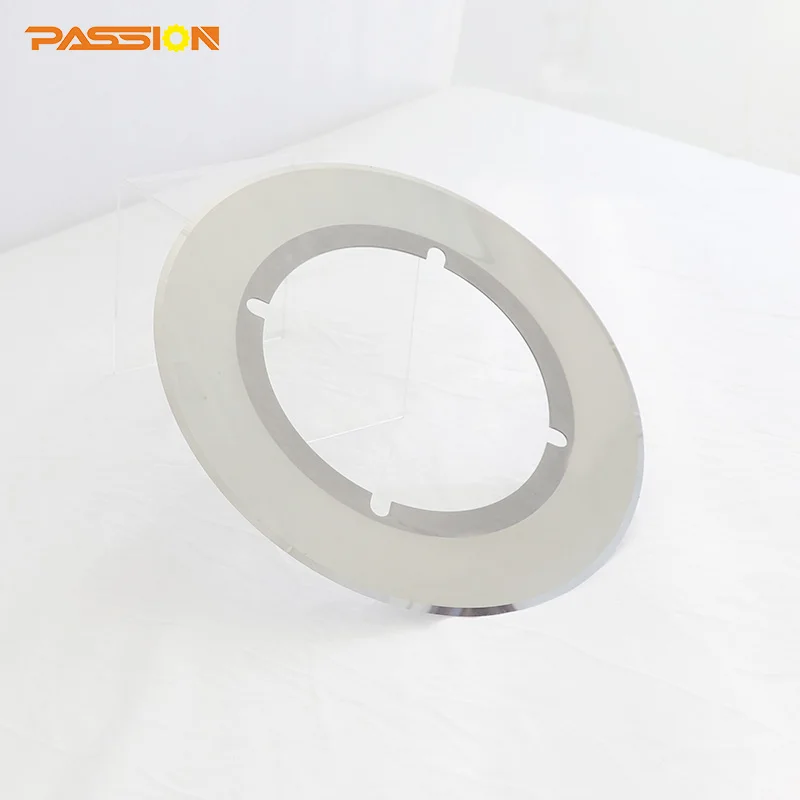 Passion OEM/ODM cuchillas de corte de carton tungsten carbide round blade circular dished slotter knives for corrugated paper