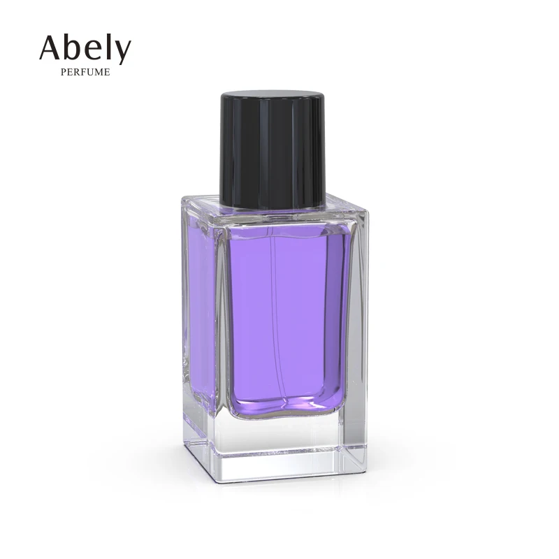Sale Clear Rectangular Square Perfume Glass Spray Bottle Empty Bottle For Perfume 50ml With Box Fragrance Bottles