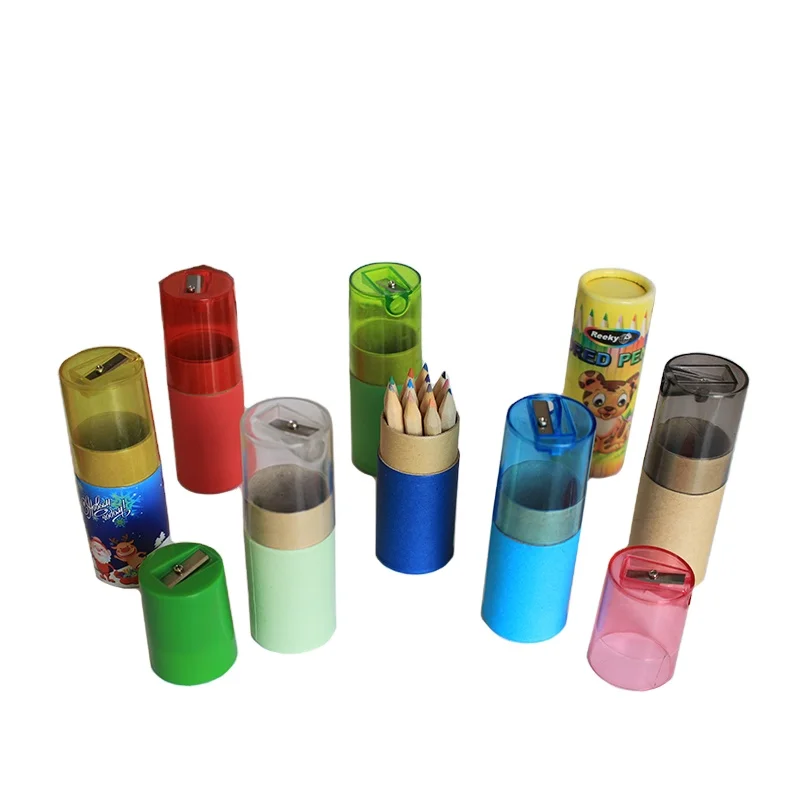 Kids Natural Wood 6 Colored Pencil in Paper Box