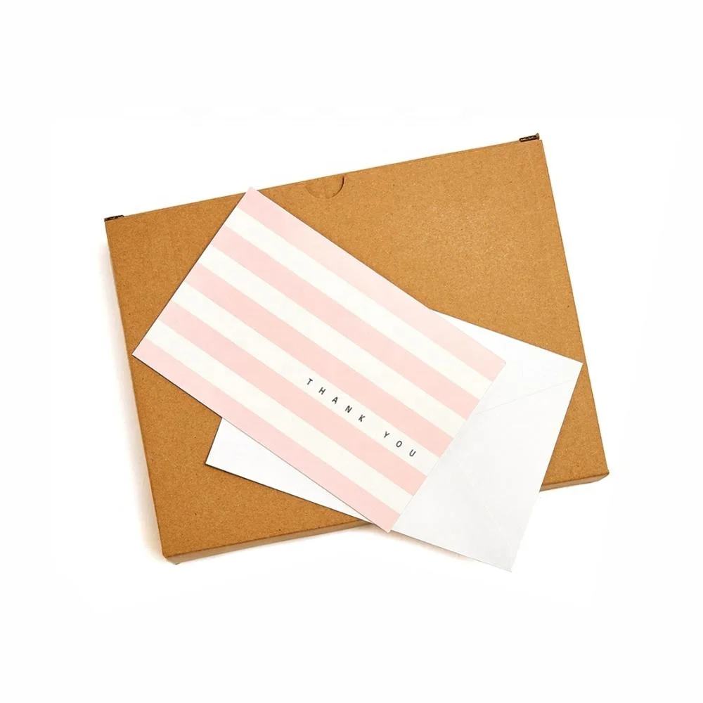 36 Personalized Pink Thank You Note Cards Packs, Custom Printing Thank You Cards for Baby Shower and Kids