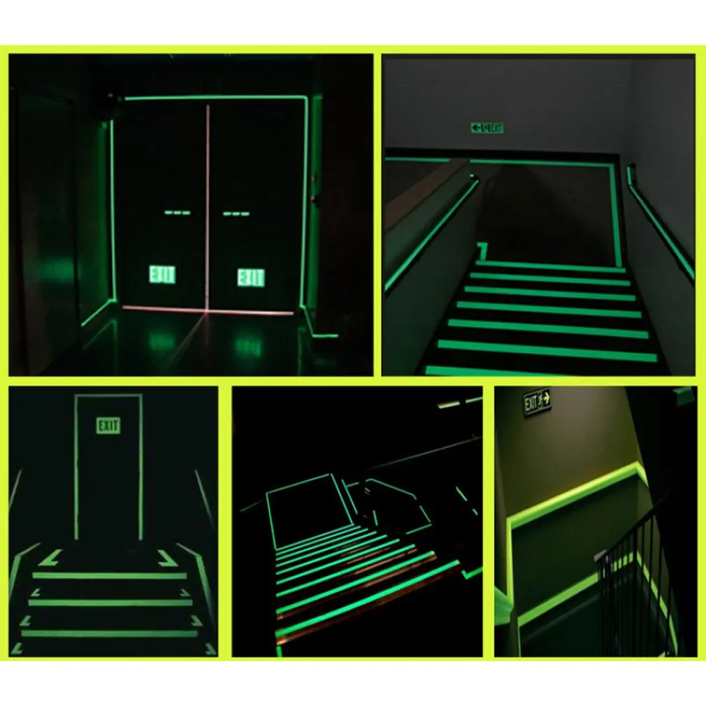 Luminous Tape 1.5cm*1m 12MM Self-adhesive Tape Night Glow In Dark Safety Warning Security Stage Home Decoration Tapes