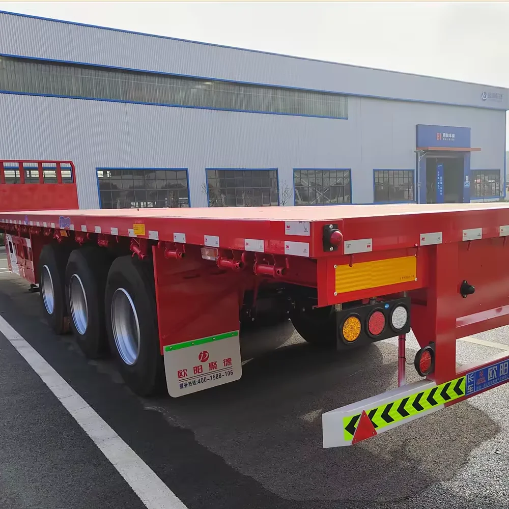 OYJD Truck High Quality heavy duty trailer 40ft flatbed trailer for towing truck 53 ft flatbed trailers for sale