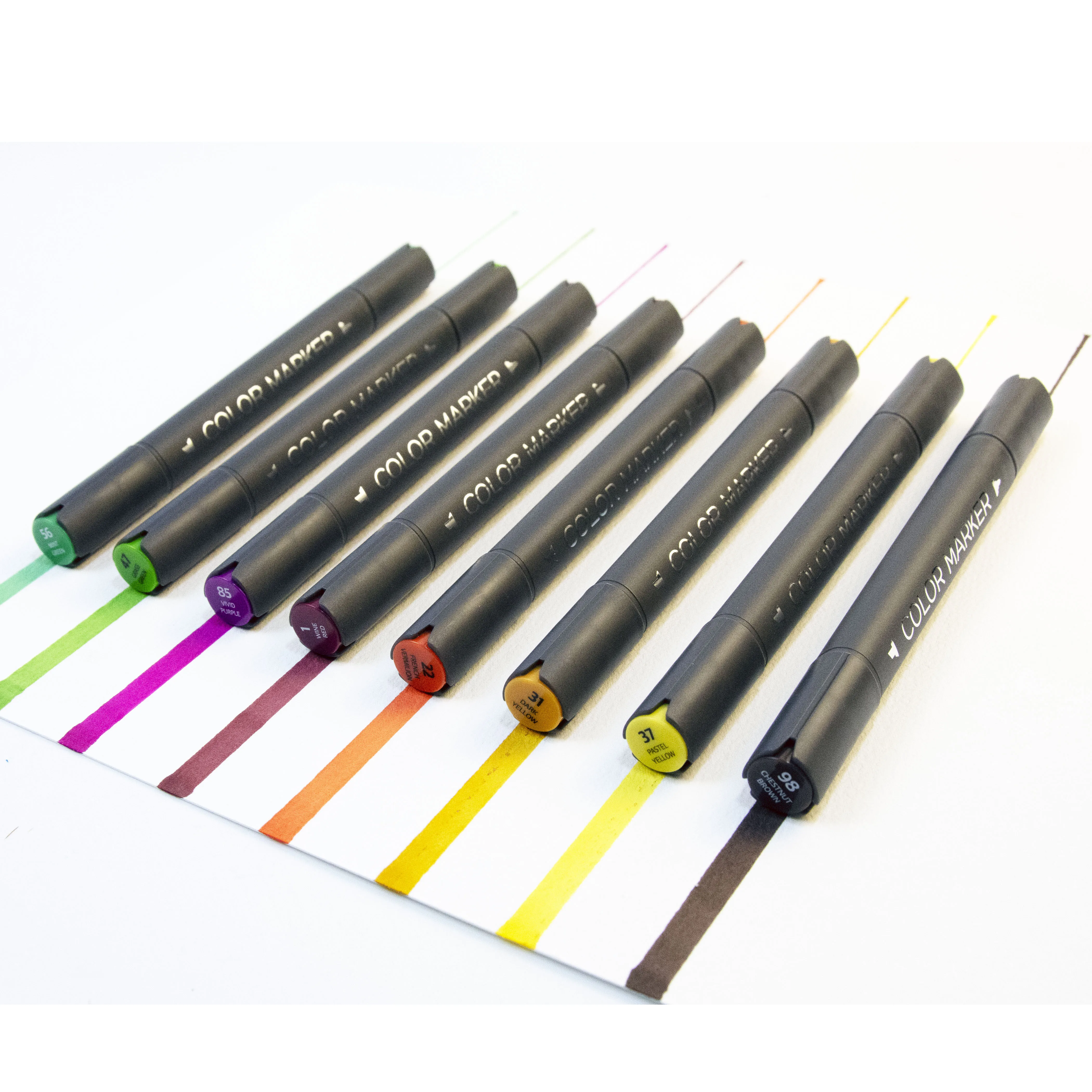 Marking Alcohol Based Brush 80 2 Tips Pen Colors 264 262 Markar Art Marco Markers