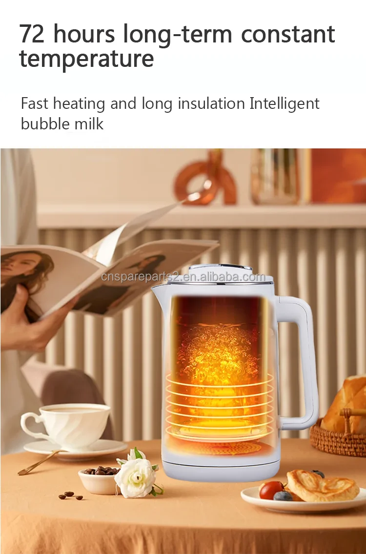 Big Digital Screen Smart Digital Kettle Pre-set Temperature Real-time Temp Display Keep Warm Water Boiler Electric Kettle