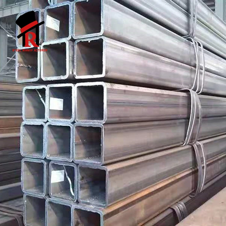 Good quality black annealed steel pipe / hollow section lowest price welded steel tube square