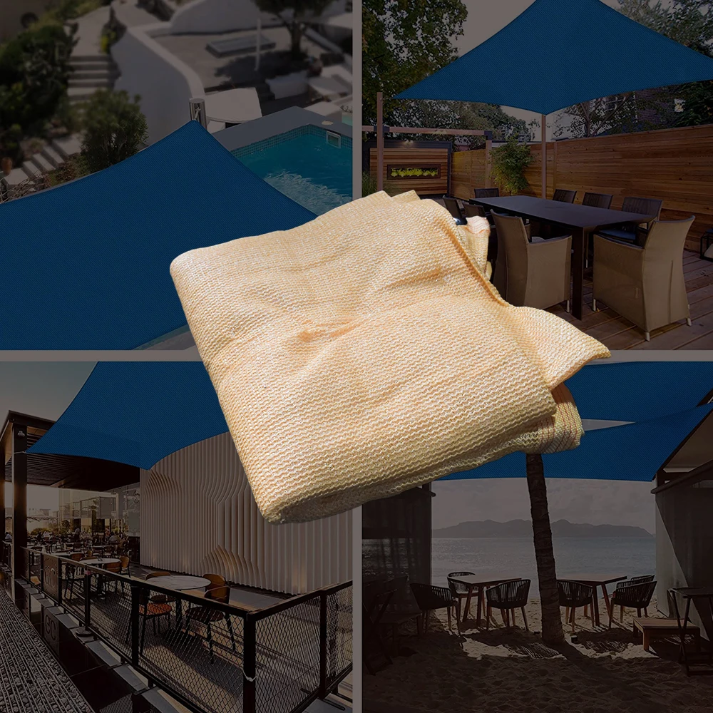 Canvas shade structure retractable sun sail waterproof patio sails