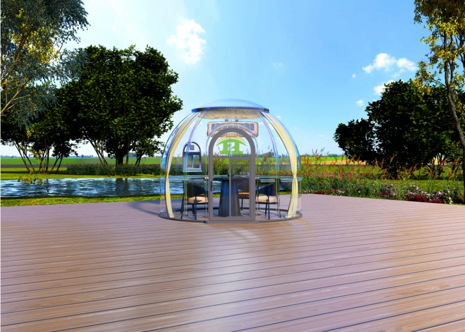 Custom Size Outdoor igloo tent 3.5m PC Clear Bubble Transparent Tent Waterproof Dome Tent for Casual Cafe