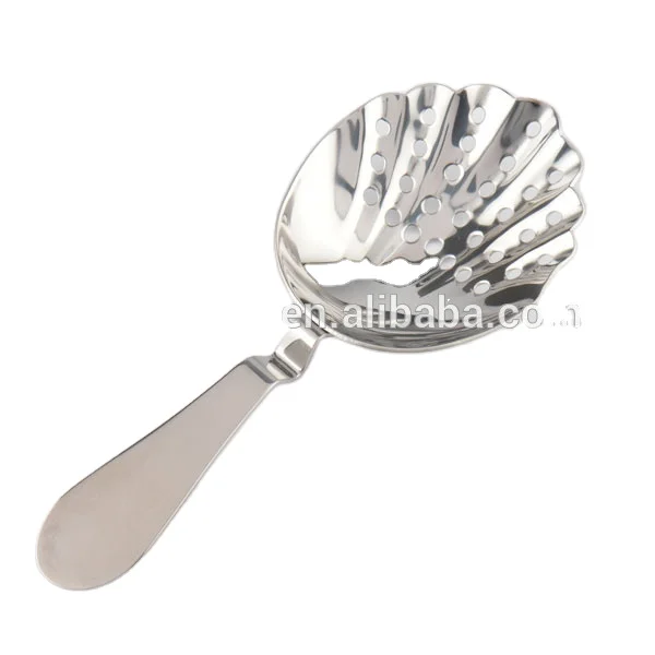 
Stainless steel leaf shape ice cocktail bar strainer 