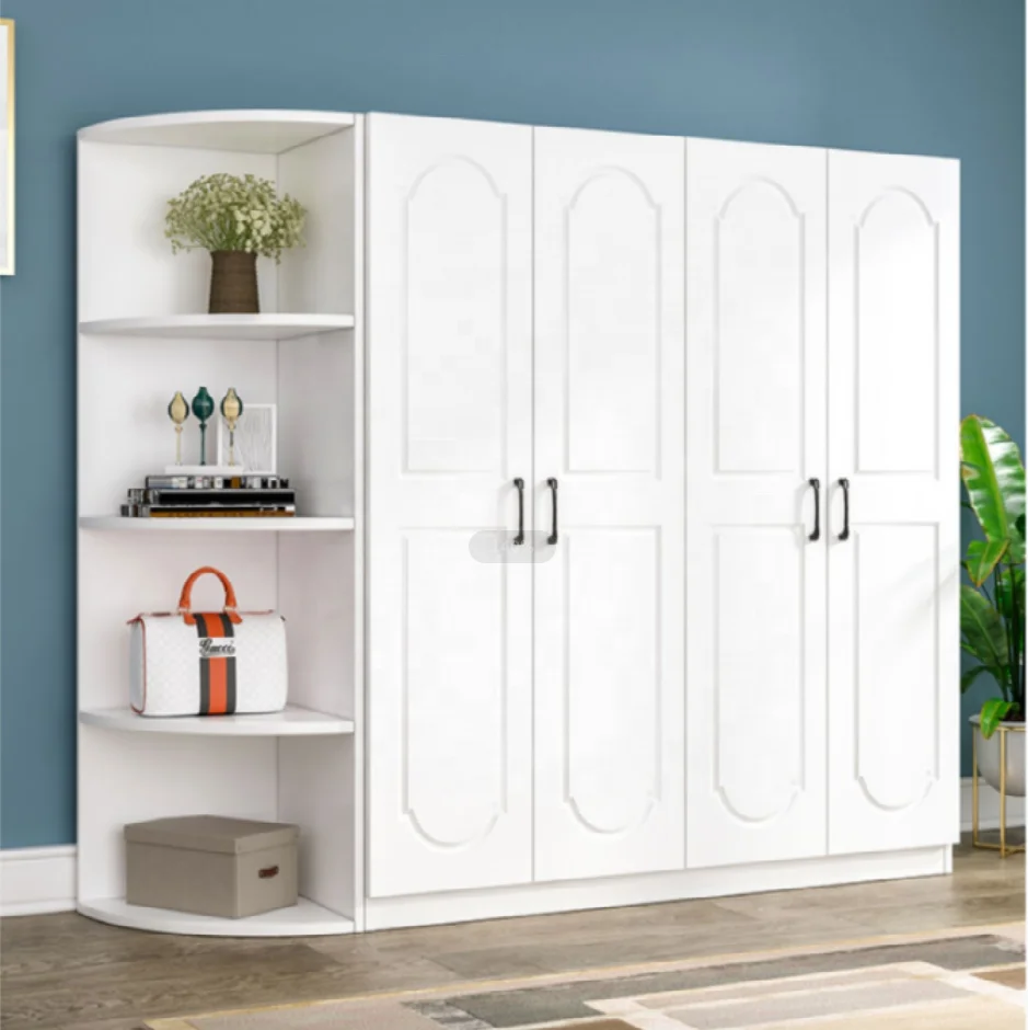  European style wardrobes bedroom modern home simple plastic wardrobe solid wood