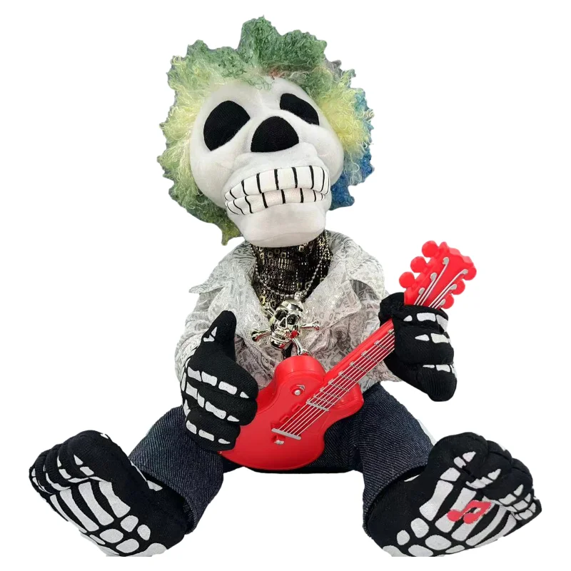 2022 New Wholesale High Quality Cute Dancing Singing Shaking Halloween Skull Gift Plush Toy