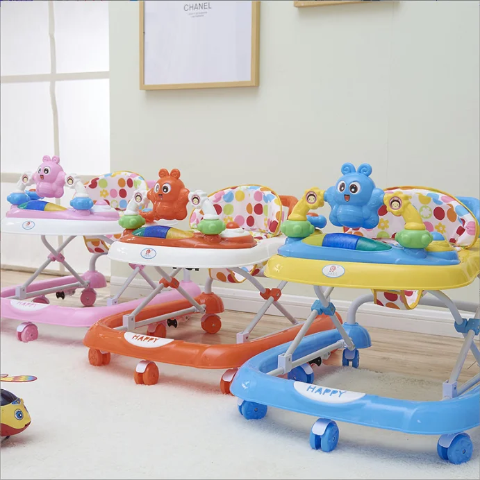 Wholesale price baby walker with brakes multi-function anti-rollover