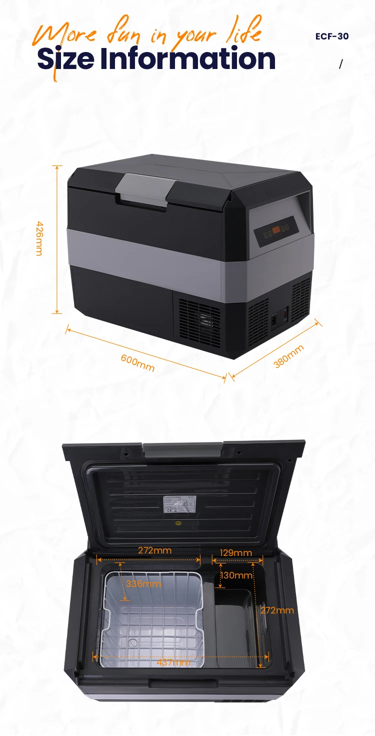 12V DC portable small mini freezer office refrigerator for truck camping outdoor Offroad Car Refrigerator