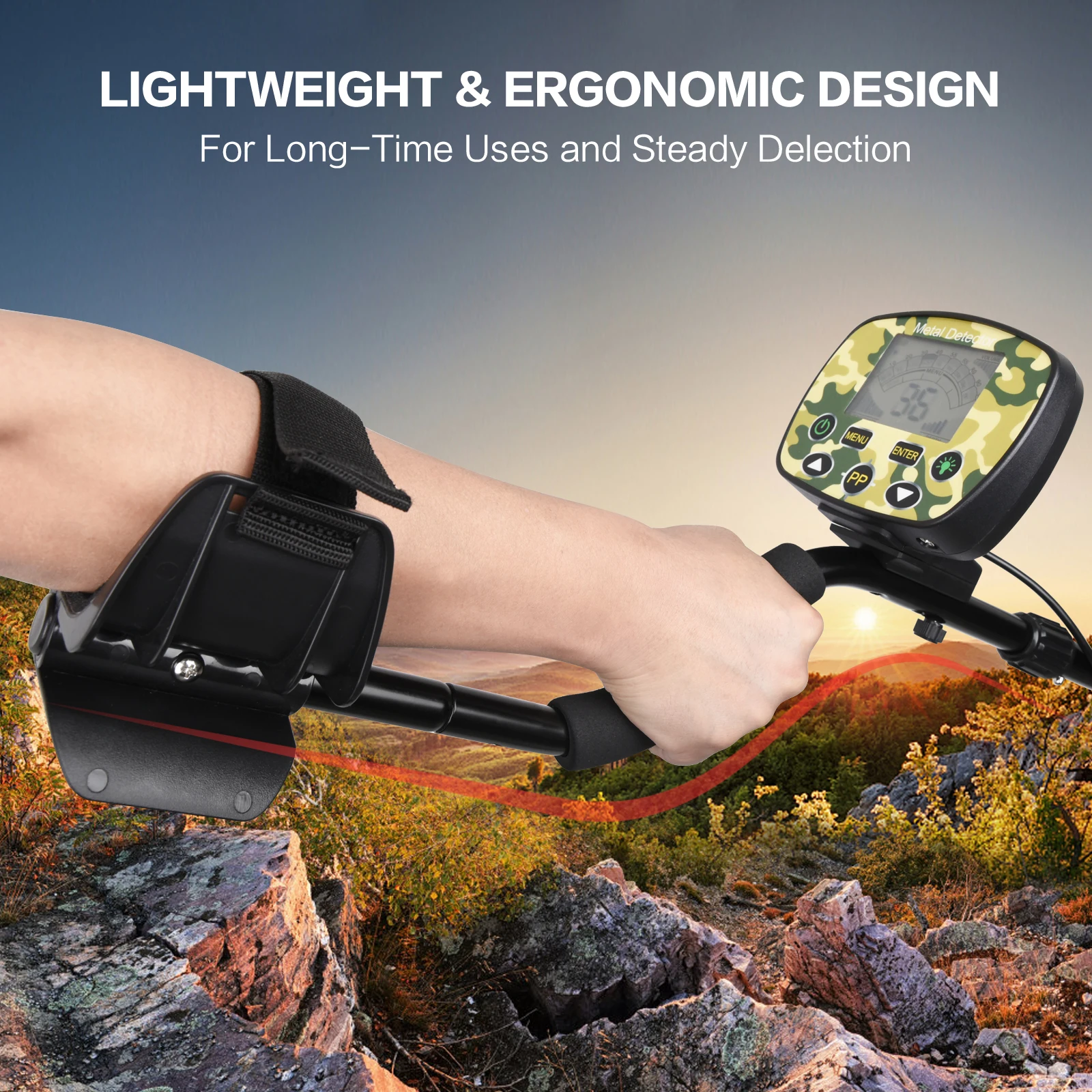 Hand Held 2.5M Depth Detector De Metales-Profesional Silver Metal Gold Detector Underground Finder