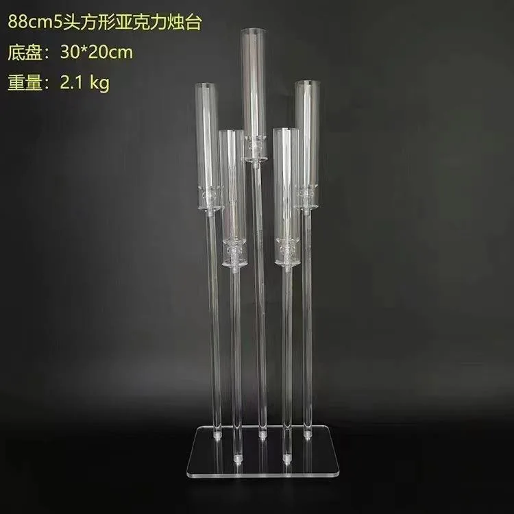 Clear Tall Acrylic Candelabra Candle Holder 6 Amrs  8 Arms 10 Arms Acrylic Candle Holders 12 Armsacrylic Candlestick
