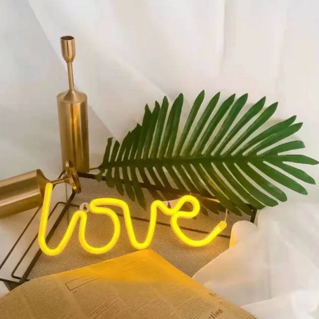 Hello Various animal love trees Pineapple Coconut Shape USB Wall Hanging Led Neon Back Panel Custom Neon Signs