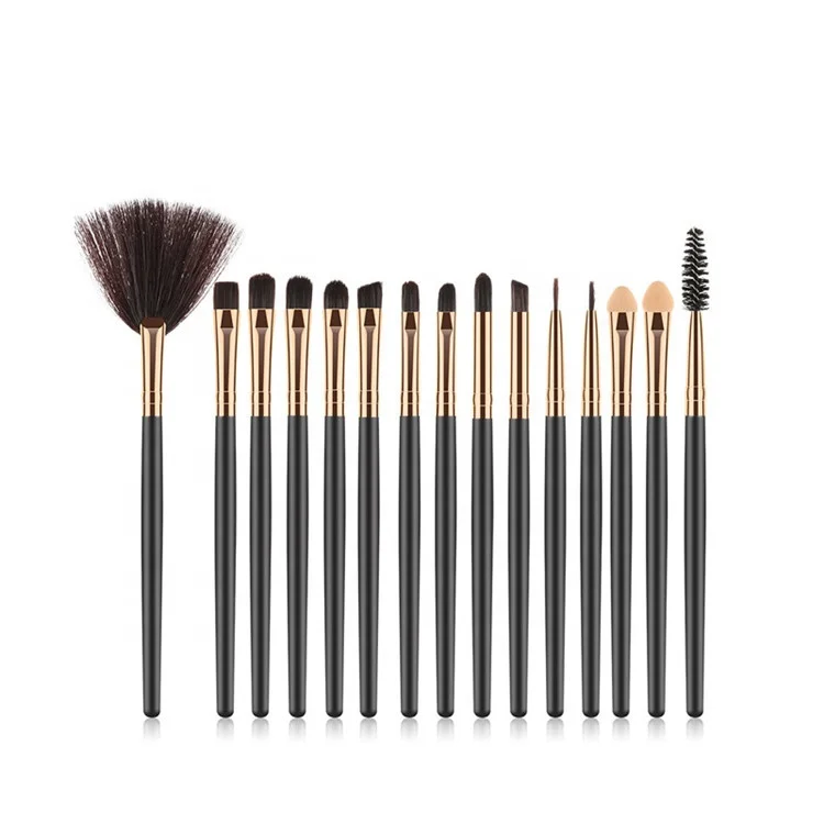 New Makeup Brush Best Selling Creative Fashion Makeup Brushes Cosmetic 15Pcs Kabuki Champing Gold Makeup Brush