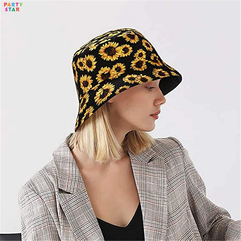New 41 Styles Colors Plant Printed Fisherman Hats Men Women Outdoor Sun Visor Flat Bucket Hats