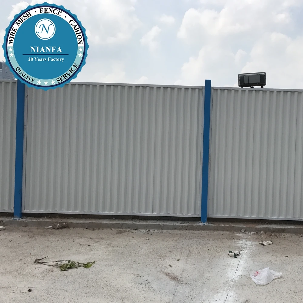 Corrugated Sheet Free Standing Temporary Steel Hoarding Panel Fencing
