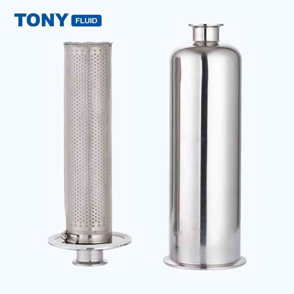 TONY 3A SMS ISO Standard Stainless Steel Sanitary Tri Clamp Filter SS304 Beverage Tri Clamp Strainer