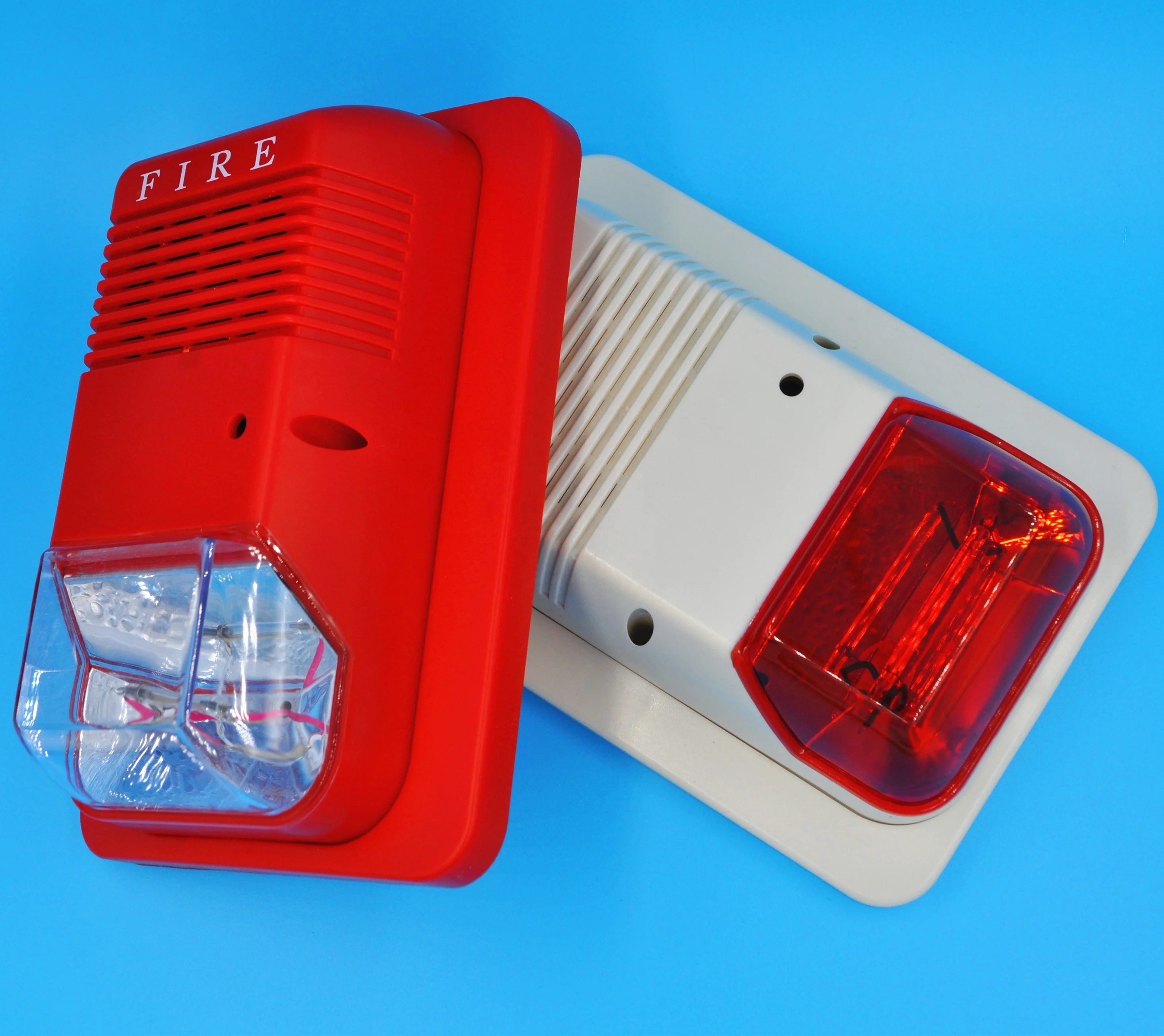 Fire alarm siren strobe light with horn