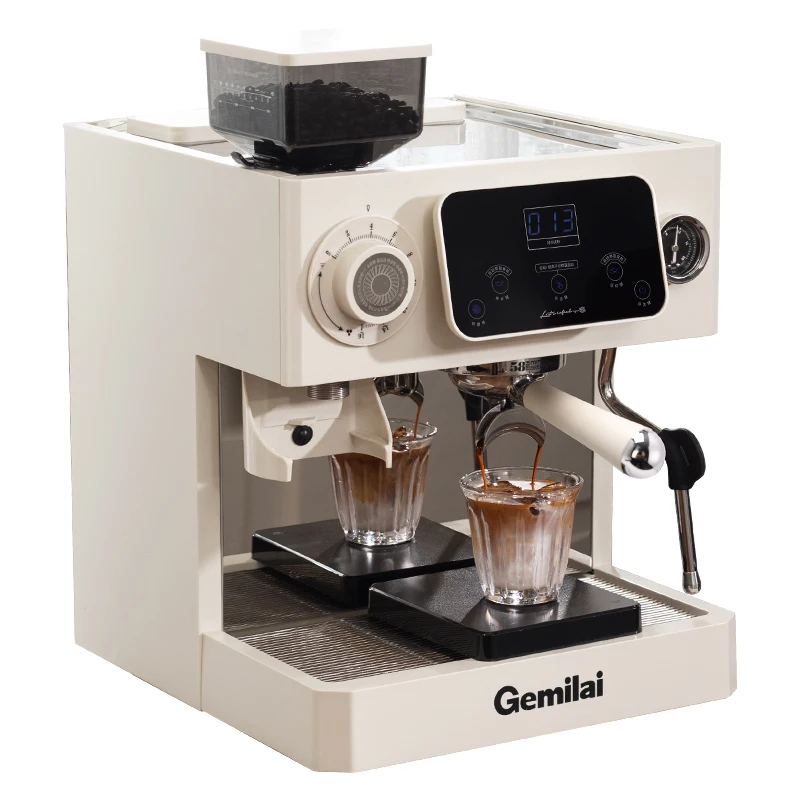 Gemilai CRM3813 china oem all in one multifunctional semi automatic coffee maker with grinder machine electric