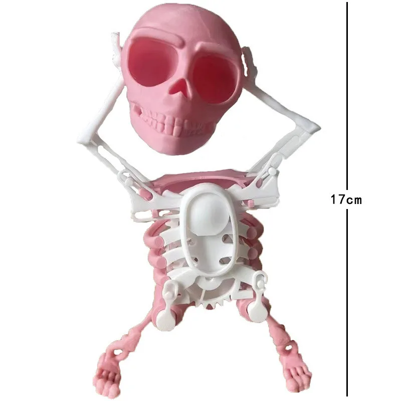 2024 best seller Creative 3D Printed skull Skeleton Dancing Toy Shaking Head Sand Novelty Gift
