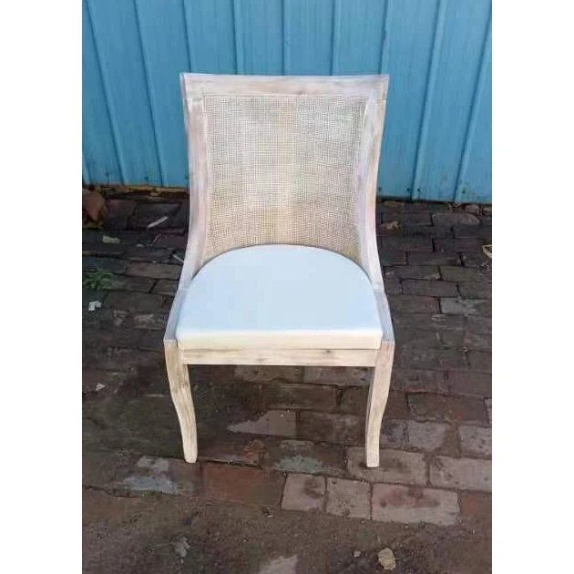 Natural Dining Room Furniture Modern Solidwood wood Rattan Dining Chairs